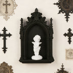 Cross-Border Gothic Dark Style Church Arch Shaped Niche With Little Angel Decoration For Dark Retro-Style Home Wall Decoration &