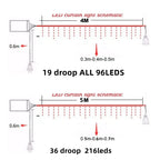 Led Icicle String Lights 4m Street Garland On The House 8 Modes Christmas Lights Outdoor For New Year Christmas Decoration