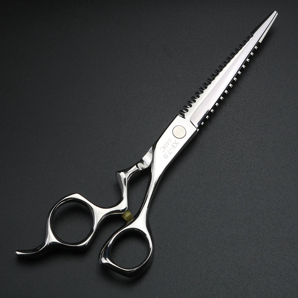 XUANFENG Comfortable Handle 7-inch Hair Cutting Scissors JP440C Steel Barber Scissors