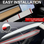 Car Dashboard Cover For Tesla Model 3 Y Door Dash Trim Panel Carbon Fibre ABS Interior Accessories Sticker 2021-2024 New