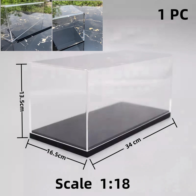 Clear Acrylic Display Case Box for Diecast Car Models Dust Cover, Multiple Scales, 1pc