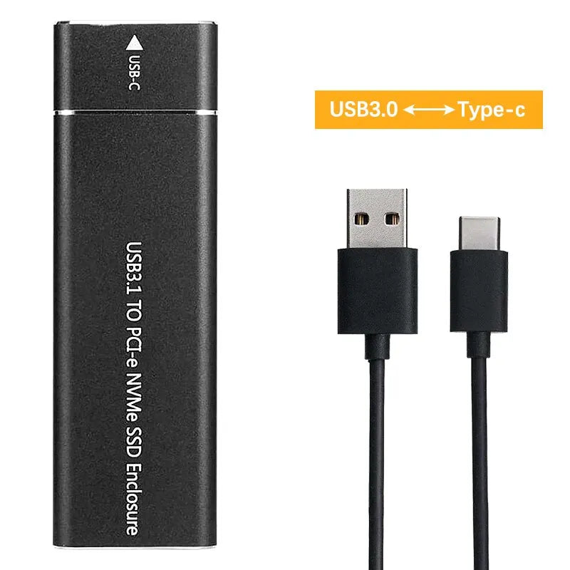 USB3.1 M.2 NVME SSD Enclosure Mobile Case Supports NVME Protocol To Type-C Solid Metal External Hard Disk Case Laptop Phone SSD