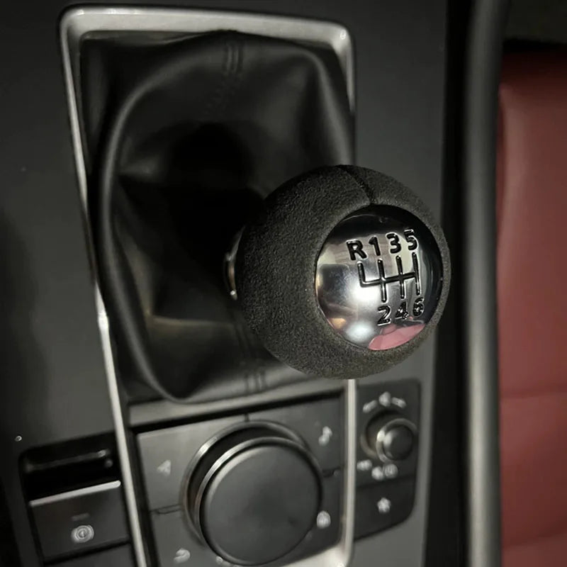 Brand New Suede 5 Speed 6 Speed Manual Shift Knob For Mazda 6 Atenza For Mazda 3 Axela Mazda 8 5 CX-5 CX-4 MX-5 MX5