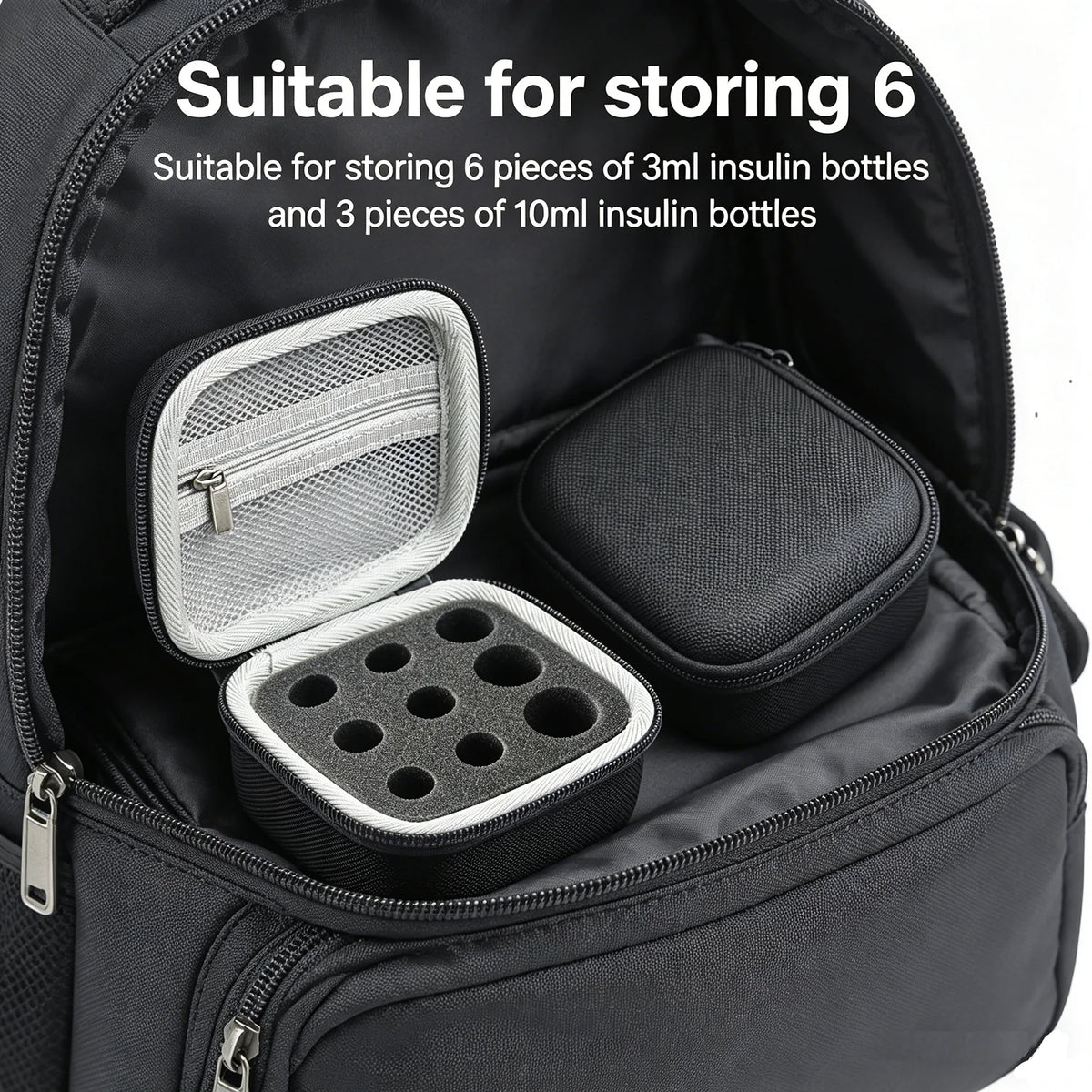 1pc Handheld peptide case insulin vial holder 9 slots for standard 3/5/10ml vial,foam protective, sale case only