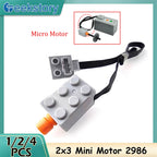 1/2/4pcs MOC Power Function Parts 2x3 Micro Motor Mini Motor Building Blocks Toy Compatible with Legoeds 2986 43362c01