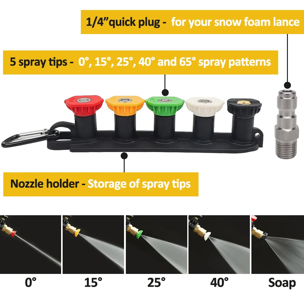 Replacement High Pressure Short Washer Gun ST-2300.Power Washer Trigger Spray Gun with 1/4" Quick Connector Max 310 Bar 4500 PSI