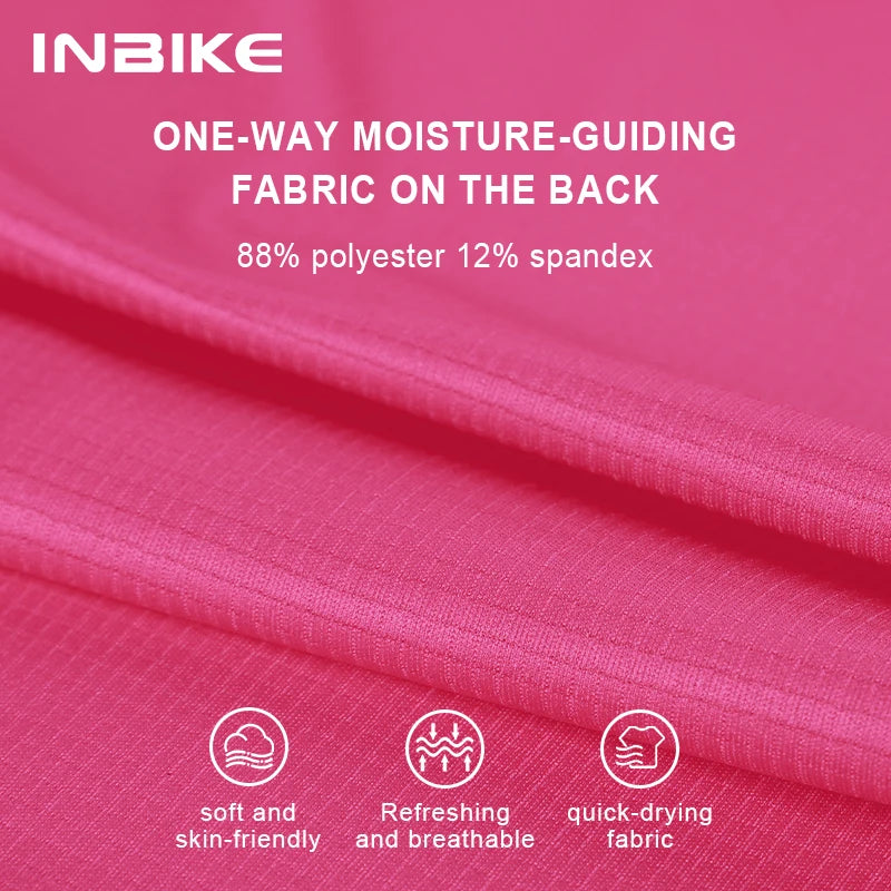 INBIKE 2024 Women Long Sleeve Cycling Jersey Biking Clothing for Riding Fast Drying Top Mountain Road Bike Clothes with Pockets