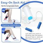 No bending Sock Aid Easy On and Off Stocking Slider Donner Pulling Assist Device Sock Helper Aid Tool Portable Sock Wearing