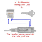 SS001/2 PRO KW1/5 SC1/4 Key Decoder Stainless Steel Precision Tool O-ring Pickup Kit Hook Tool Pickup Hand Tool Lock Decoders