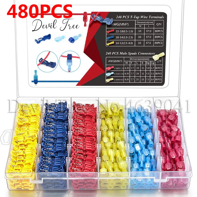 WOZOBUY Heat Shrinkable Wire Connectors  SST21 Waterproof Sleeve AWG22-18 Butt Electrical Splice Tinned Solder Seal Terminal