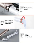 2021 New 9mm-38mm Professional Ceramic Hair Curler Lcd Curling Iron Roller Curls Wand Waver Fashion Styling Tools