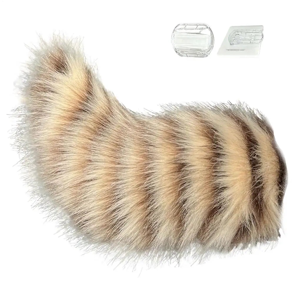 Moving Furry Tail 1PC Remote Control Wagging Plush Animal Tail Car Trunk Decoration Cosplay Role Play Prop for Halloween Party