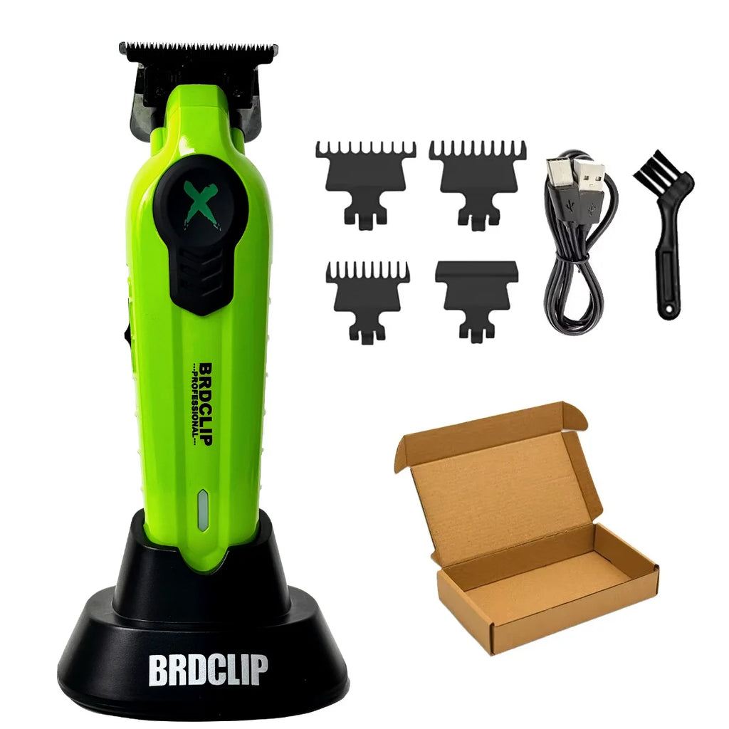 BRDCLIP  X Series White FA1T 7700RPM Professional Electric Hair Trimmer Hair Clipper For man carving DLC Blade Barber Shop Tool