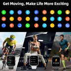Ultra Thin Smartwatch 1.96in AMOLED Display Bluetooth Calling for Android iOS, Black