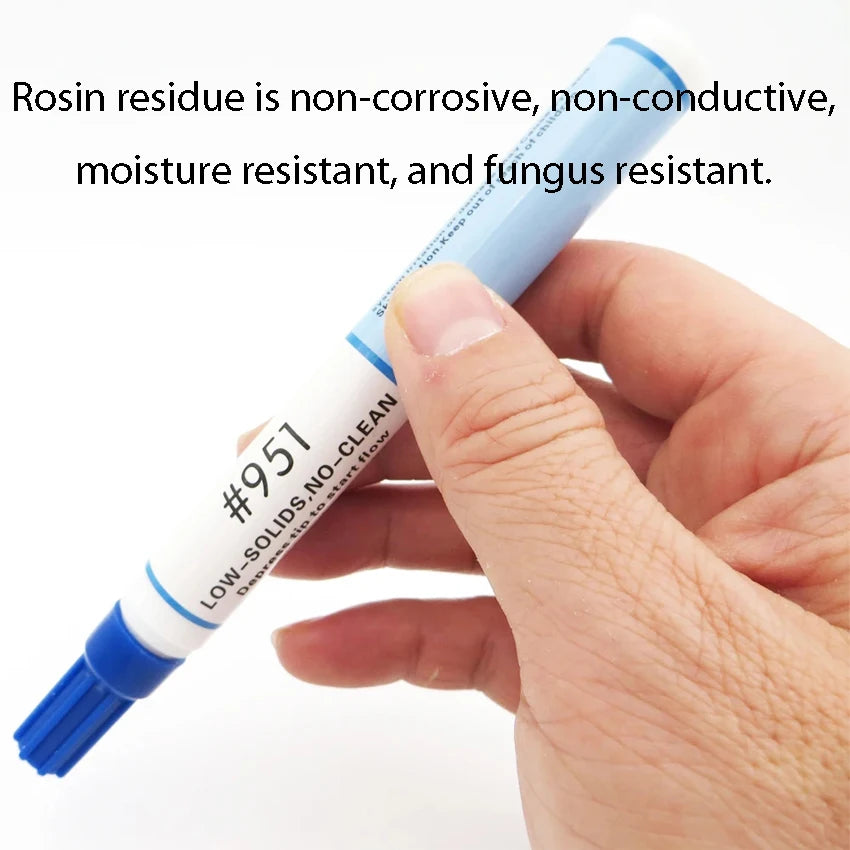 10ml Soldering Rosin Flux Pen 951 Low Solid Non clean DIY Kester Solder Power Cleaning free Welding Pen