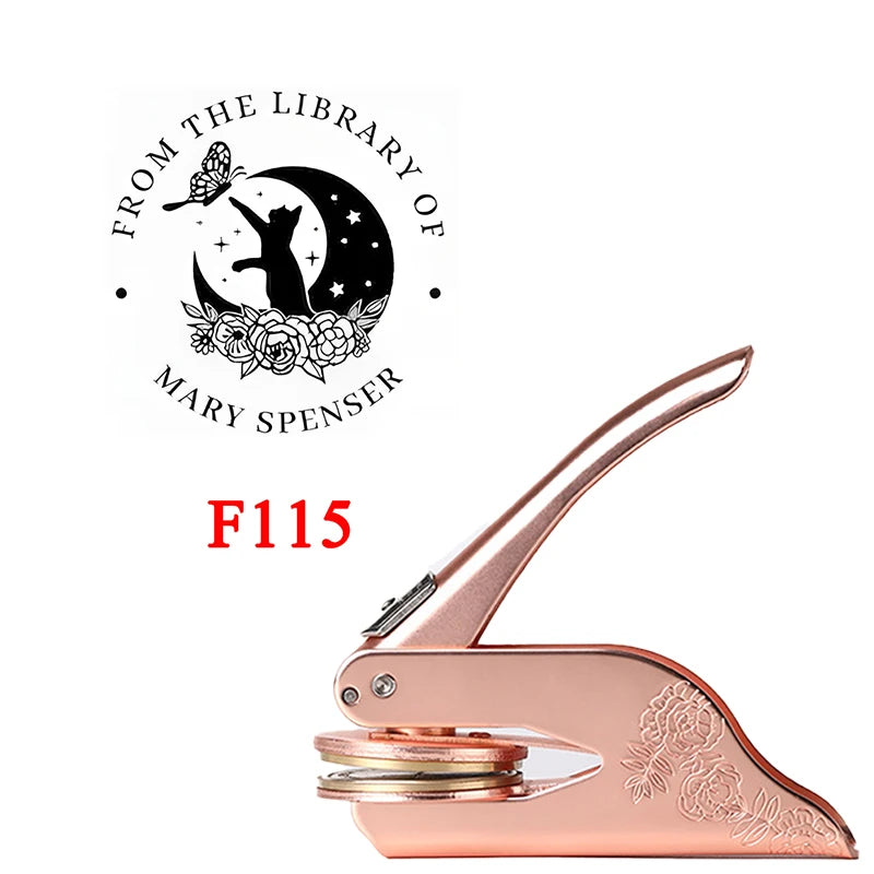 Custom Embosser Stamp LOGO DIY Personalized Book Embosser Seals for Letter Head Wedding Envelope Graduation Christmas Decora