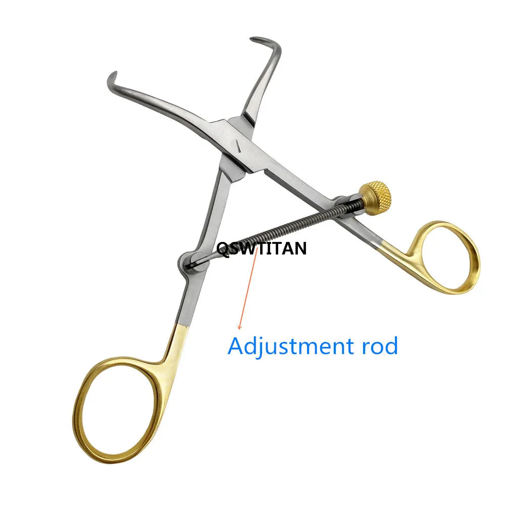 QSWTITAN  Stainless Steel Reduction Forceps with Pointed Bone Locking Forceps Plate Holding Orthopedic Surgery Instrument