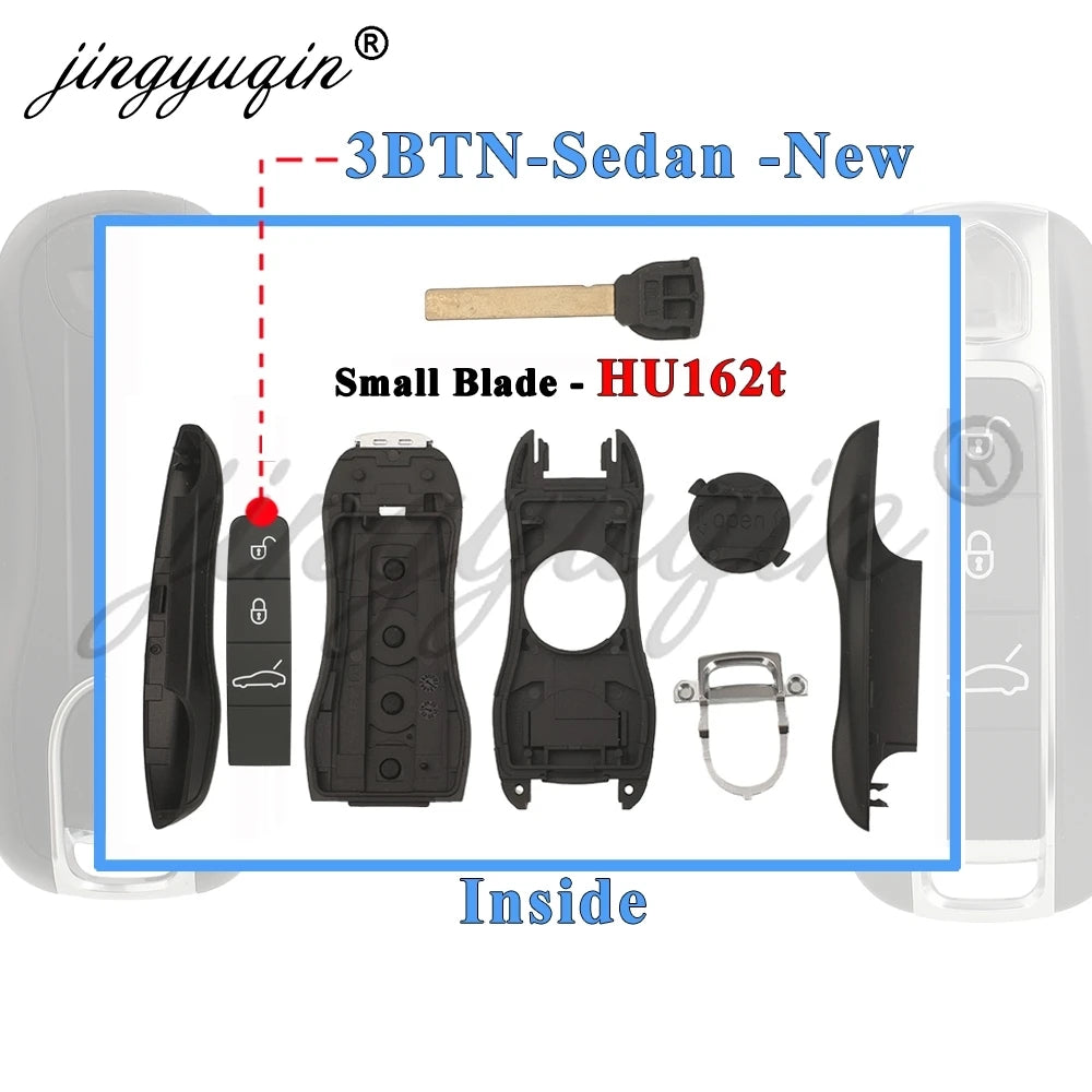 Jingyuqin Porsche Remote Key Shell Case Cover 3-4 Button, for 718 911 Cayenne Macan 2015-2026