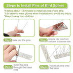 Bird Repeller Spikes Against Pigeons Scare Birds Outside Outdoor Repellent Anti Garden Supplies Dissuasore Gadgets Scarecaper