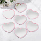 10pcs Heart Shaped Mini Mirrors Pink Party Favor Guest Gifts Wedding Birthday Decor