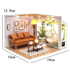 DIY Mini Wooden Dollhouse With Furniture Light Kit Doll House Casa Miniature Accessories Handmade Wooden Toys Birthday Gifts