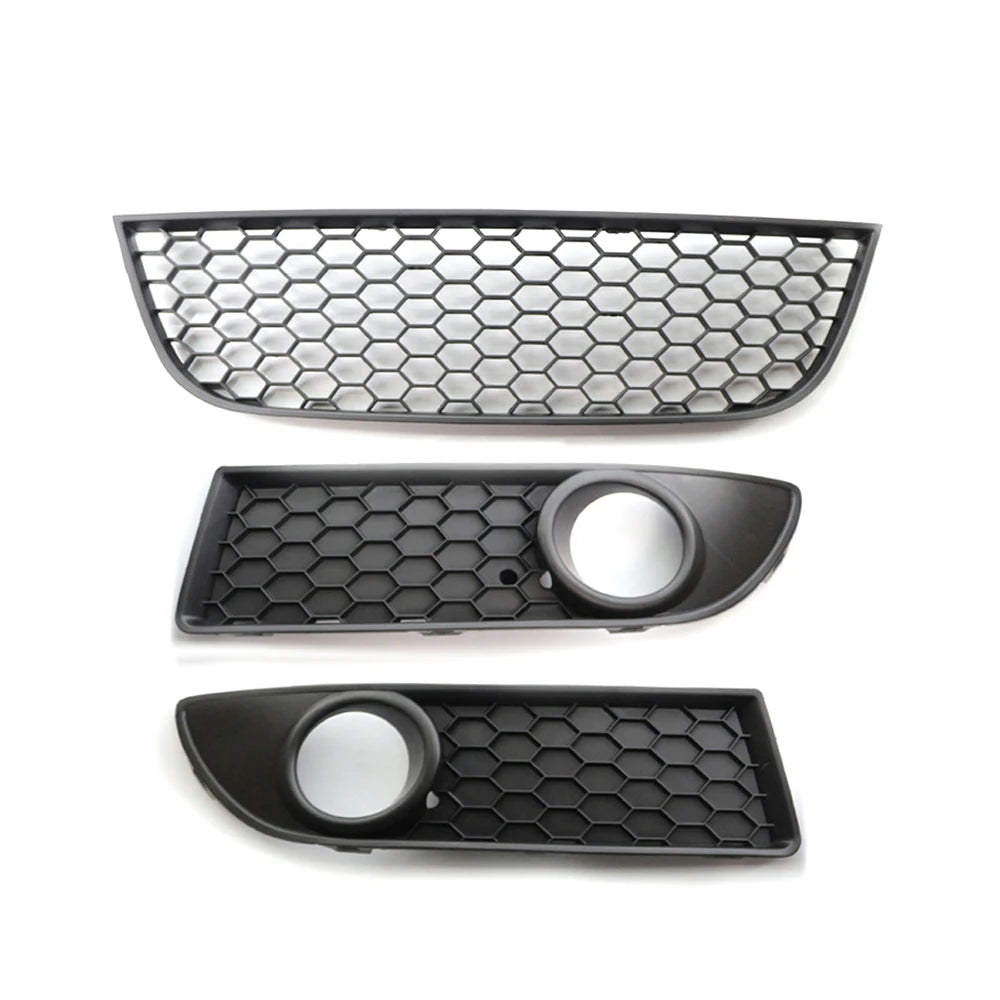 Front Lower Center Grille For VW Polo MK4 9N3 2005-2009 Facelift Front Bumper Fog Light Vent Grille Cover Frame 6Q0853677B