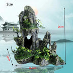 Resin Aquarium Rockery Mountain Decoration Artificial View Rock Cave Stone Tree Fish Tank Ornament Aquarium Decor Home New