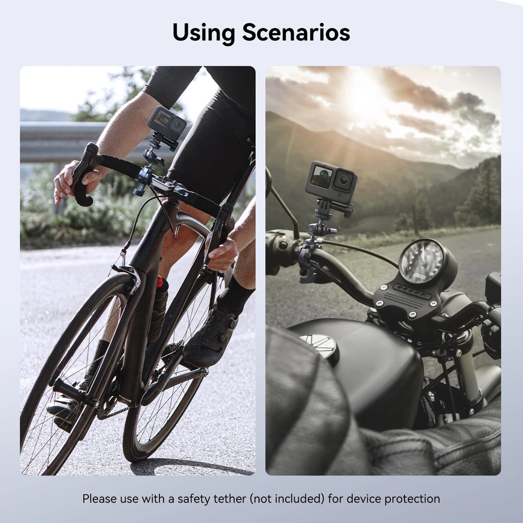 SmallRig Bike Motorcycle Handlebar Mount for Gopro, Pole and Roll Bar Mount for Gopro for Insta360 for DJI Action Cameras -4191