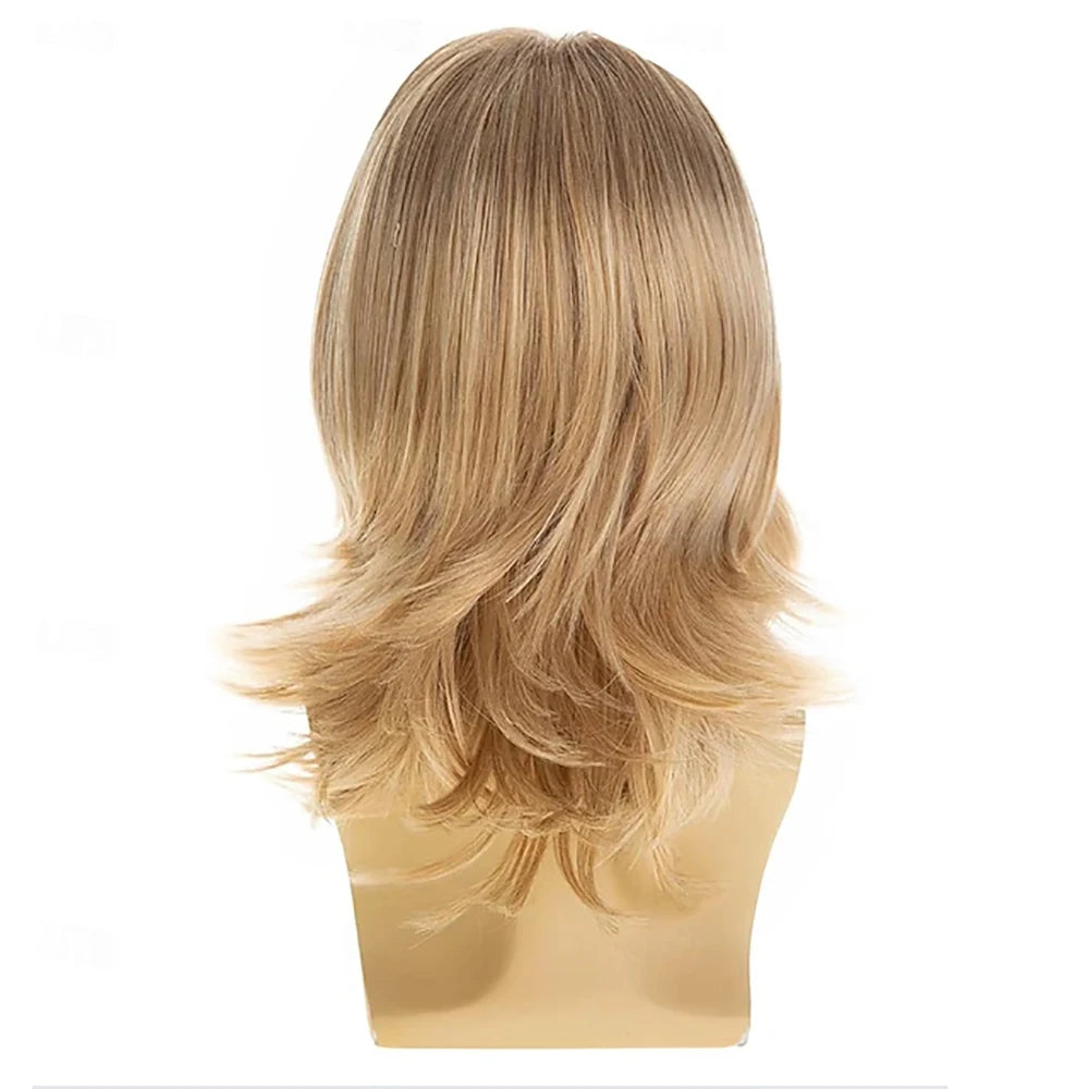 HAIRJOY Synthetic Hair Men Blonde Wig Short Layered Synthetic Wig Halloween Cosplay Costume Party Full Wigs