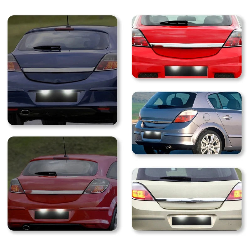 2Pcs Canbus Car LED Number License Plate Light for Opel Vectra C Astra H Zafira B Insignia Corsa C Meriva A Tigra B Lamp