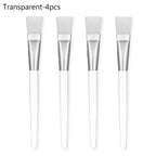 2/4/6/12pcs Facial Mask Brush Soft-head Facial Applicator Brush with Clear Plastic Handle for Spa & Salon Use Skin Care Tools