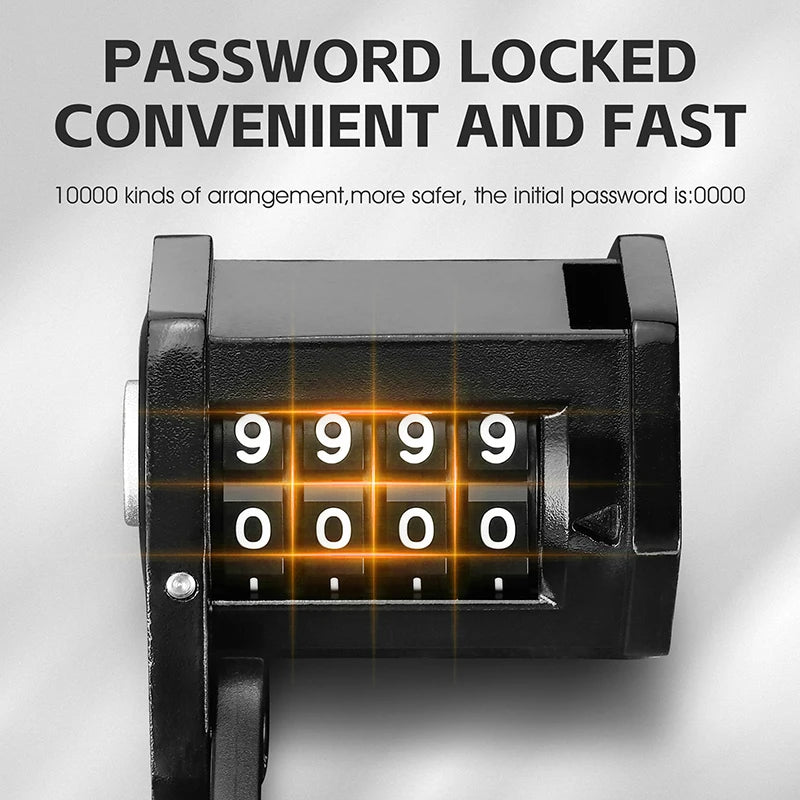 WEST BIKING Bicycle Folding Lock 4 Code Digits Anti-theft Lock Portable E-Bike Scooter Password Foldable Lock Cycling Accessorie