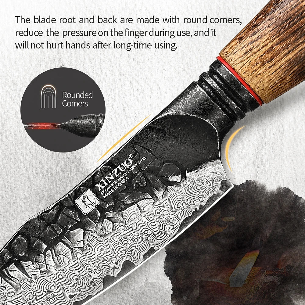 XINZUO 5.5-inch Utility Knife Long-lasting High-quality a Worthy Addition to Your Kitchen Invest in Durability Pro Knife