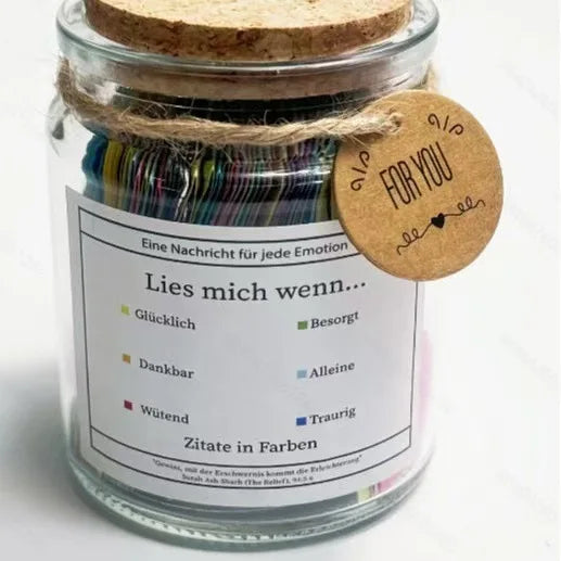 Bible Verse Jar in Glass Jar, Spanish/English Scripture Notes, 1pc, Optional Gift Box