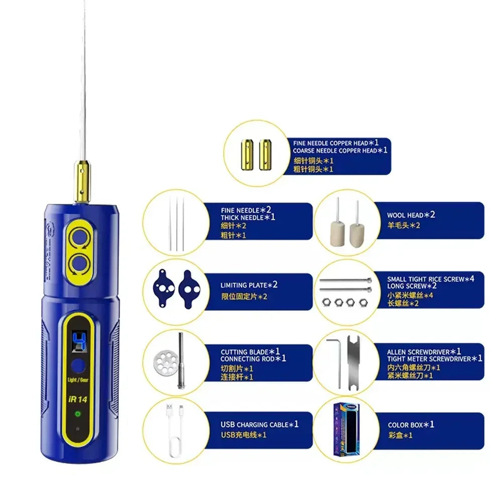 Mechanic IR14 Electric OCA Glue Remover Tool With Led Display For Phone Screen OCA Polarized Clean Electric Grinder Hand Tools