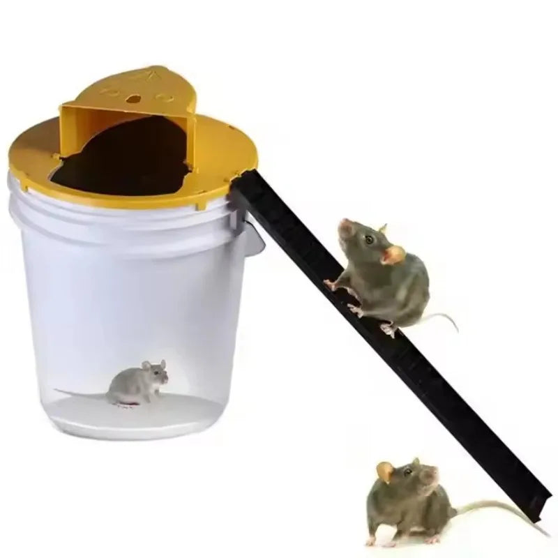 "Smart Auto-Reset Mouse Trap - Continuous Catch Flip Lid Design | Indoor Pest Solution"（The product does not include buckets）