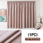 1 piece deluxe no-punch blackout curtains, high blackout portable paste design firm, suitable for bedroom living room kitchen