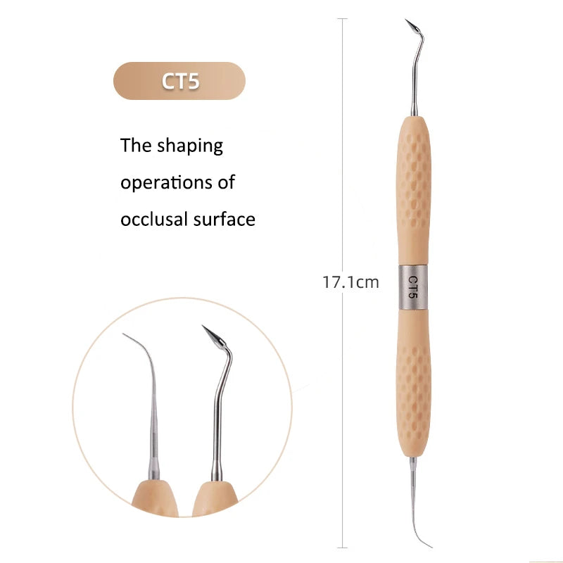 Dental Resin Spatulas Resin Filler Aesthetic Restoration Kit Silicone Handle For LM Resin Knife Plastic Dresser Dentistry Tool