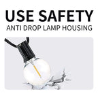 30m 15m 7.6m USB LED Lights 5V 1W G40 Plastic Bulb Outdoor Waterproof Tent Fairy Patio Festoon String Light Wedding Decor