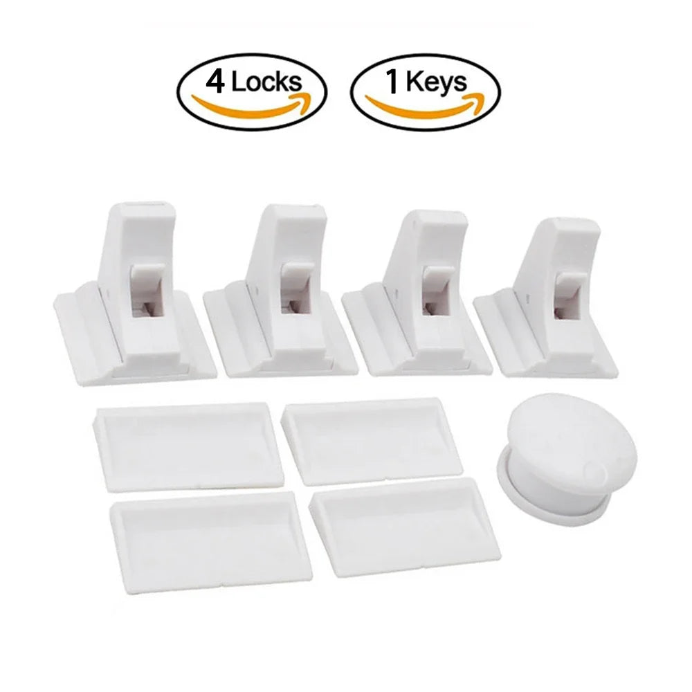 Drawer Latch Cabinet Door Magnetic Child Safety Lock Limiter Children Protection Baby Safety Lock Invisible Lock Kids Security