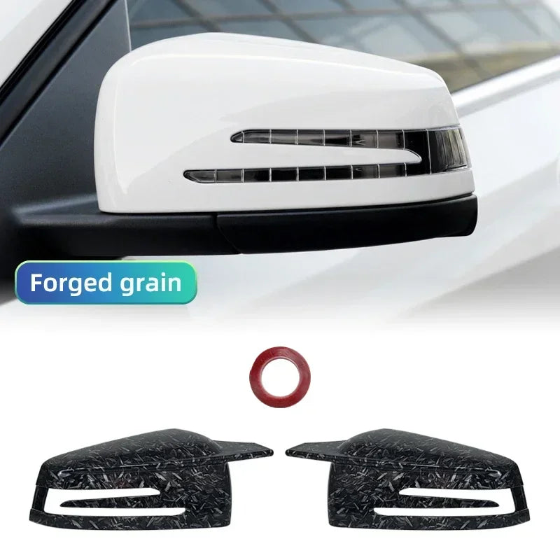 Carbon Fiber Look Black Rearview Side Mirror cover Caps for Mercedes-Benz W176 W246 W204 W212 W221 C117 X204 X156 ABS