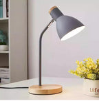 Nordic LED Creative Living Room Simple Solid Wood Modern Macaron Learning Desktop Decoration Table Lamp