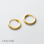 MODIAN 925 Sterling Silver Hoop Earrings, Platinum Plated, Gold/Silver, 10-18mm
