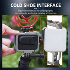 Flymile Metal Cage for Insta360 GO3S/GO3 Bezel Sports Camera Cold Shoe Microphone Fill Light Fixing Bracket Extended Frame Cage