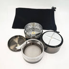 New 55MM Toothless Manual Metal Herb Grinder Spice Crusher Large-capacity Portable Toothless Design Transparent Screen Catcher