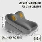 Adjustable Bed Wedge Pillow Memory Foam Backrest, 2-Piece Split Non-Slip Base, Light Yellow