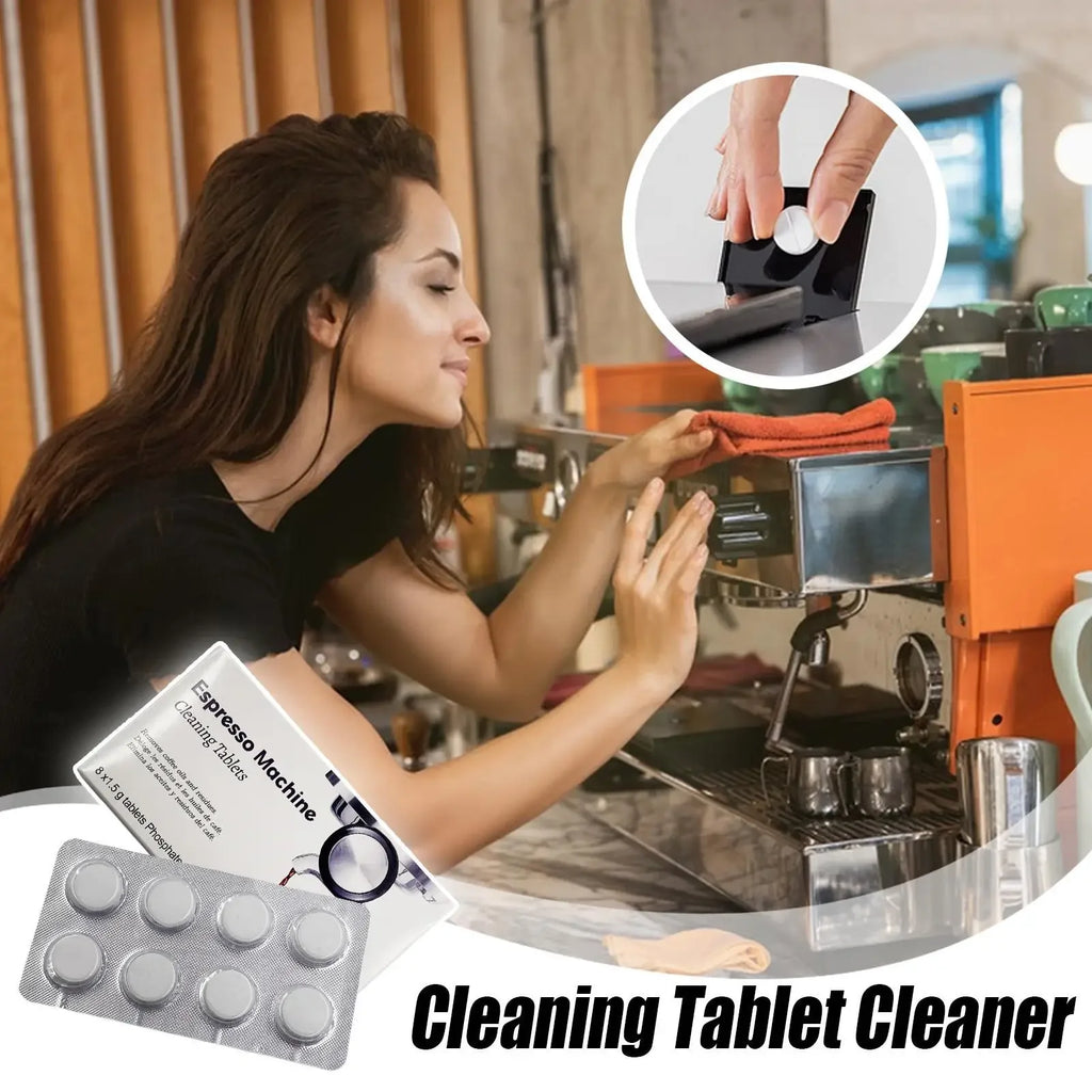 16 Pack Coffee Machine Cleaning Tablet Coffee Machine Cleaner Descaler Tablets for Breville Espressos Device Descaler Tabs