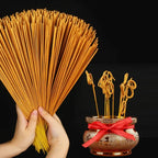 500 sticks Natural Smokeless Golden God of Wealth Roll Money Incense Sticks Worship Buddha Bamboo Joss Stick Incense