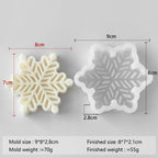 Snowflake Candle Silicone Mold DIY Christmas Soap Wax Melt Mold Aroma Stone Decor Handmade Craft Gift Home Decor Holiday Ornamen