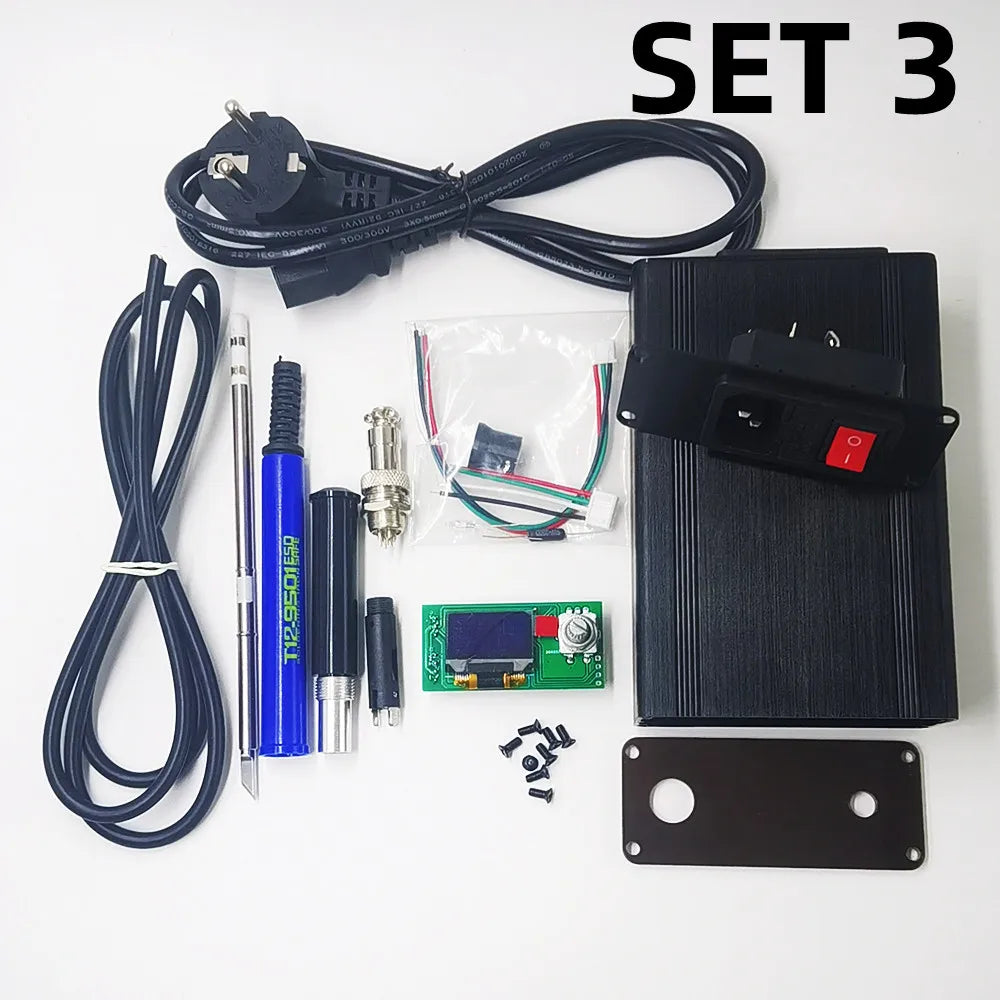 STC OLED  2023 Temperature Controller For DIY Soldering Station Kits T12 Iron Tips Electric Tools Auto-Sleep Quick Heat